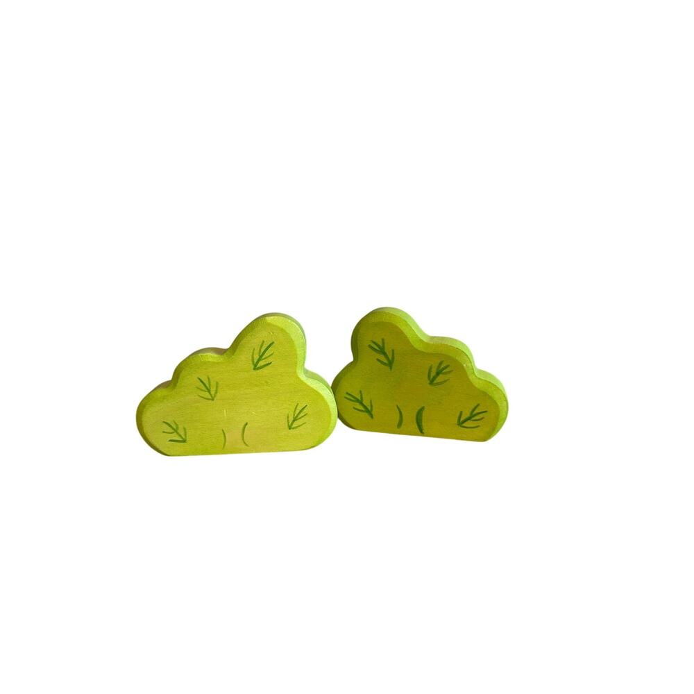 Holztiger Set of 2 Wooden Bushes Green